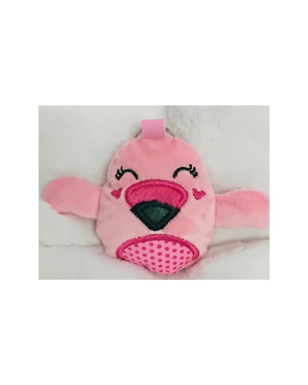 Plushie Flamingo Keychain